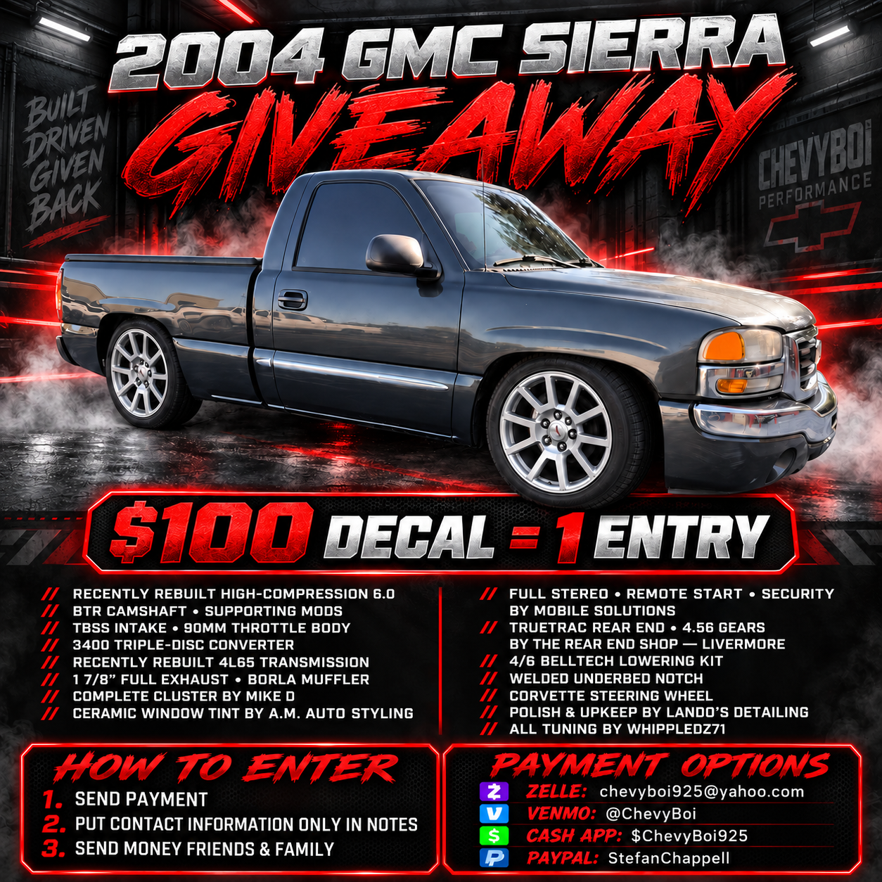 2004 sierra giveaway decal 1 entry